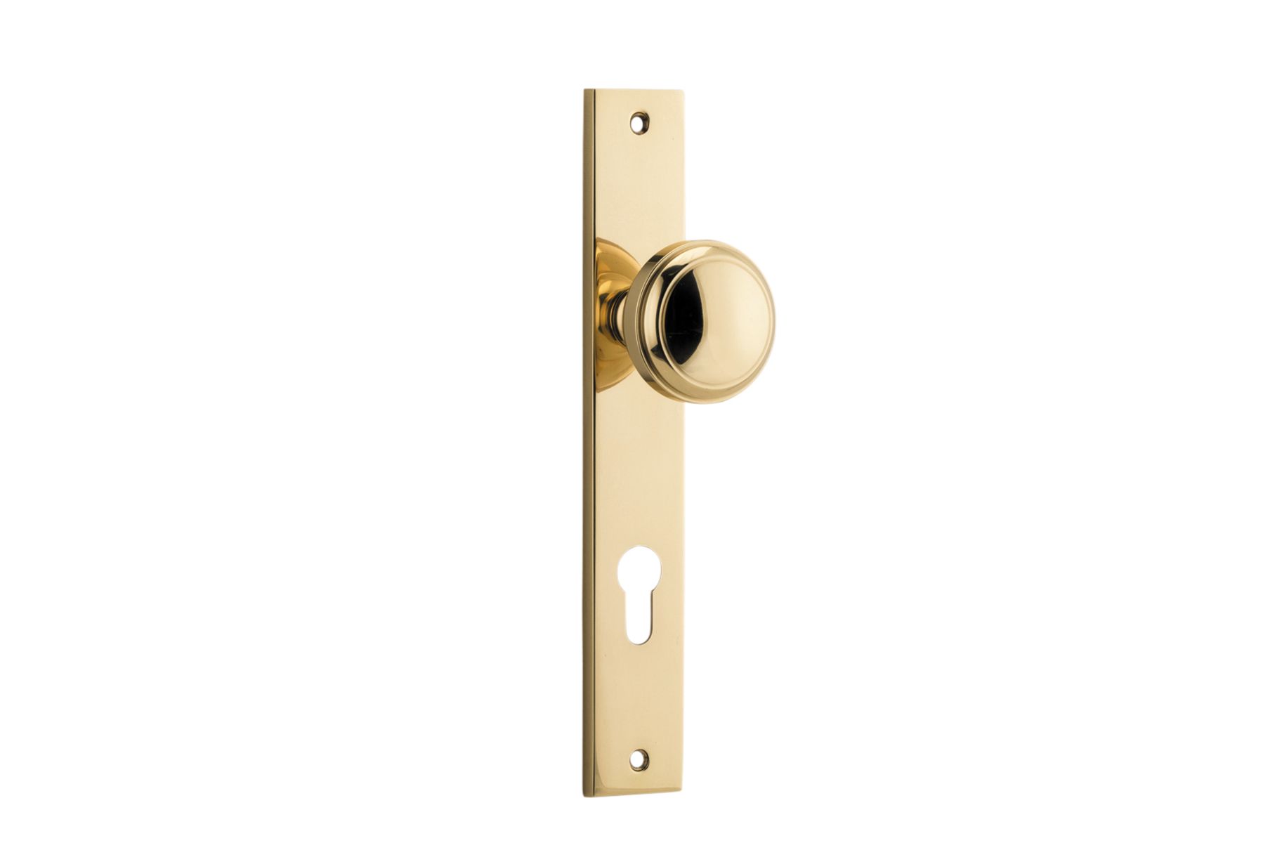 10320E85 - Paddington Knob - Rectangular Backplate - Polished Brass - Entrance