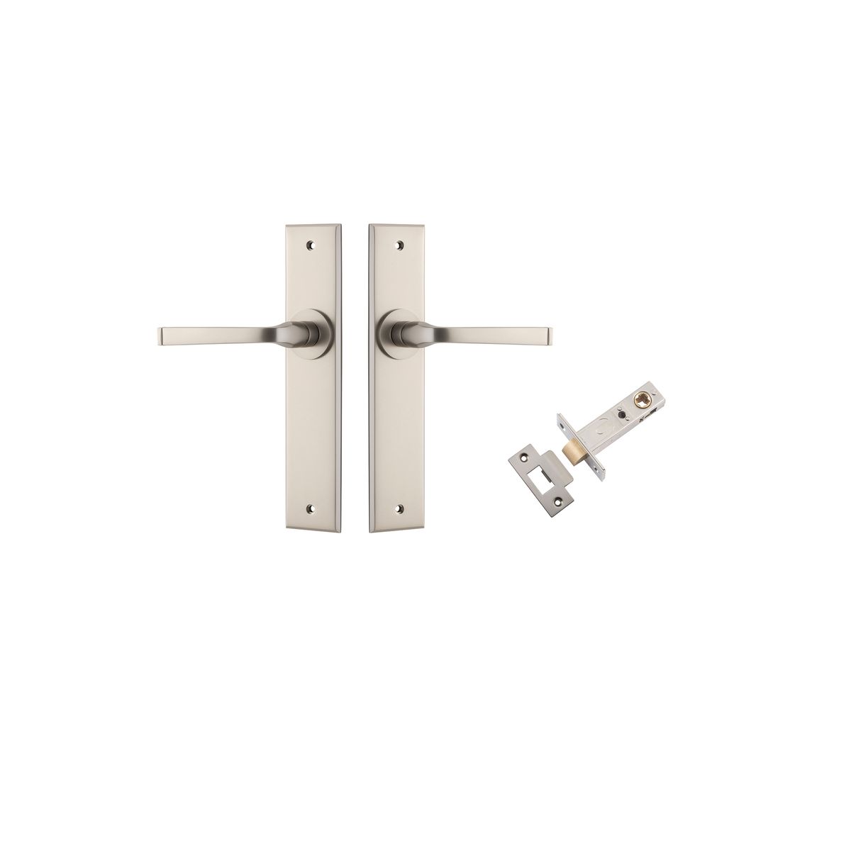 14788KPASS60 - Annecy Lever - Chamfered Backplate Passage Kit - Satin Nickel - Passage