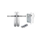 11730KENTR60KT - Verona Lever - Oval Backplate Entrance Kit with High Security Lock - Polished Chrome - Entrance