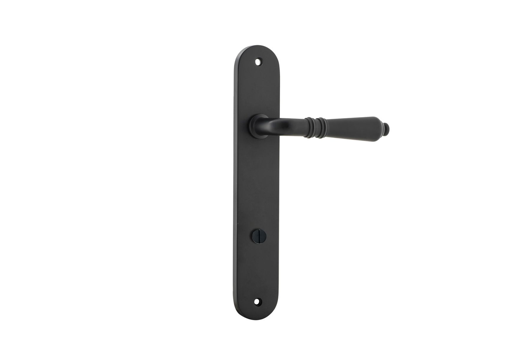 12724P85 - Sarlat Lever - Oval Backplate - Matt Black - Privacy