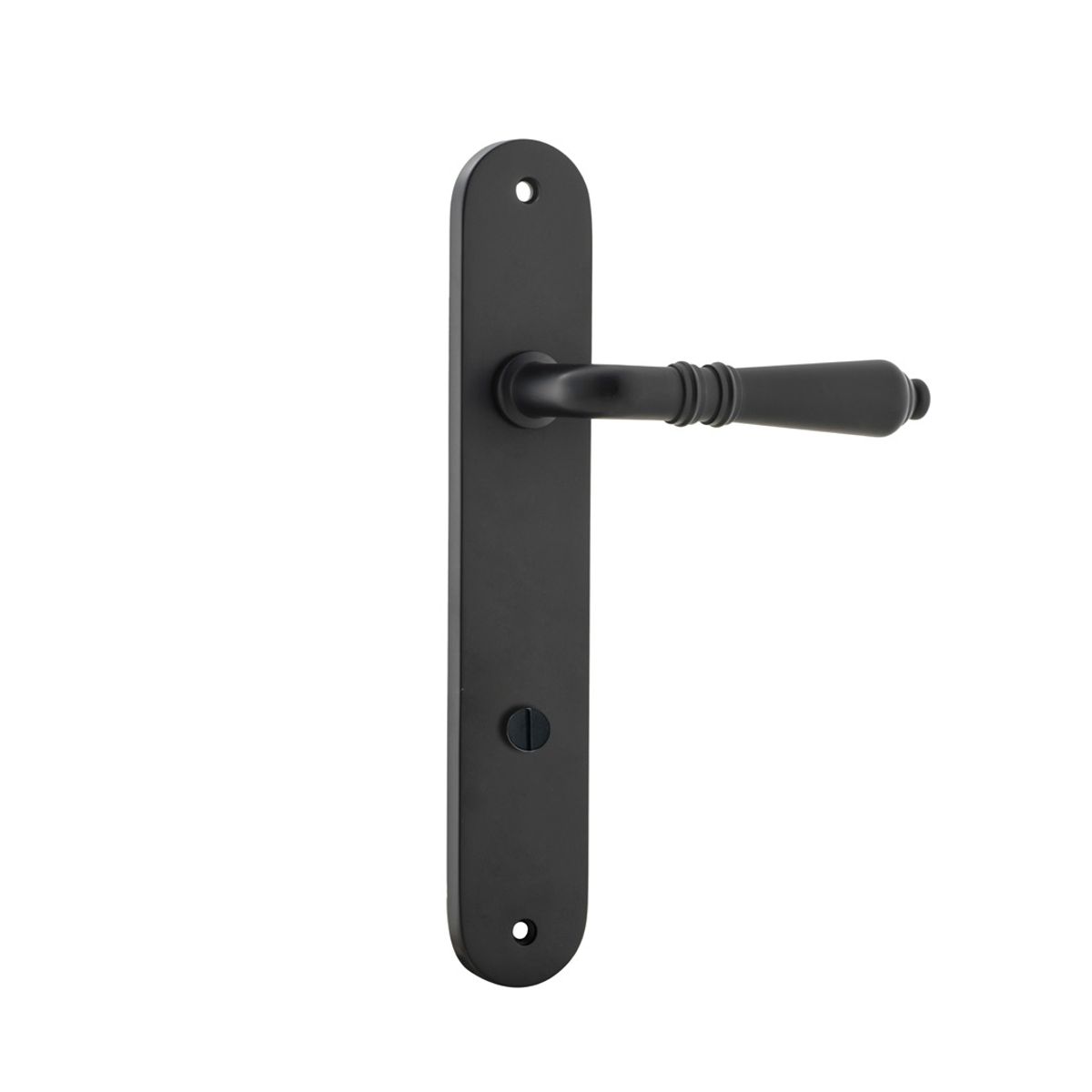 12724P85 - Sarlat Lever - Oval Backplate - Matt Black - Privacy