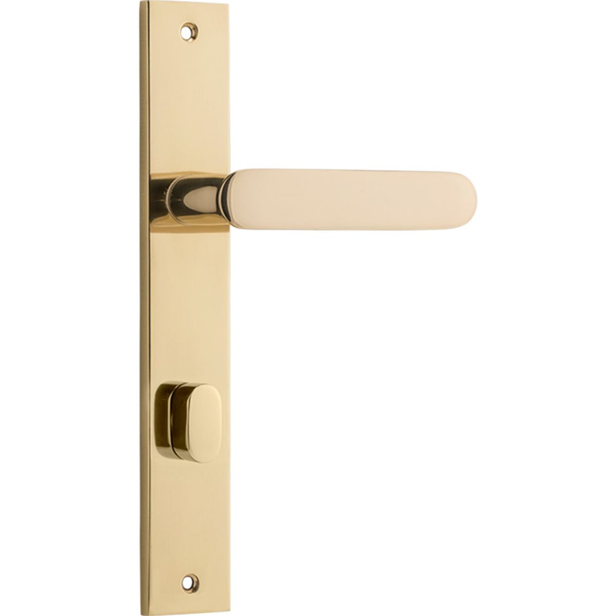 10248P85 - Bronte Lever - Rectangular Backplate - Polished Brass - Privacy