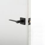 0433 - Como Lever - Square Rose - Matt Black - Passage