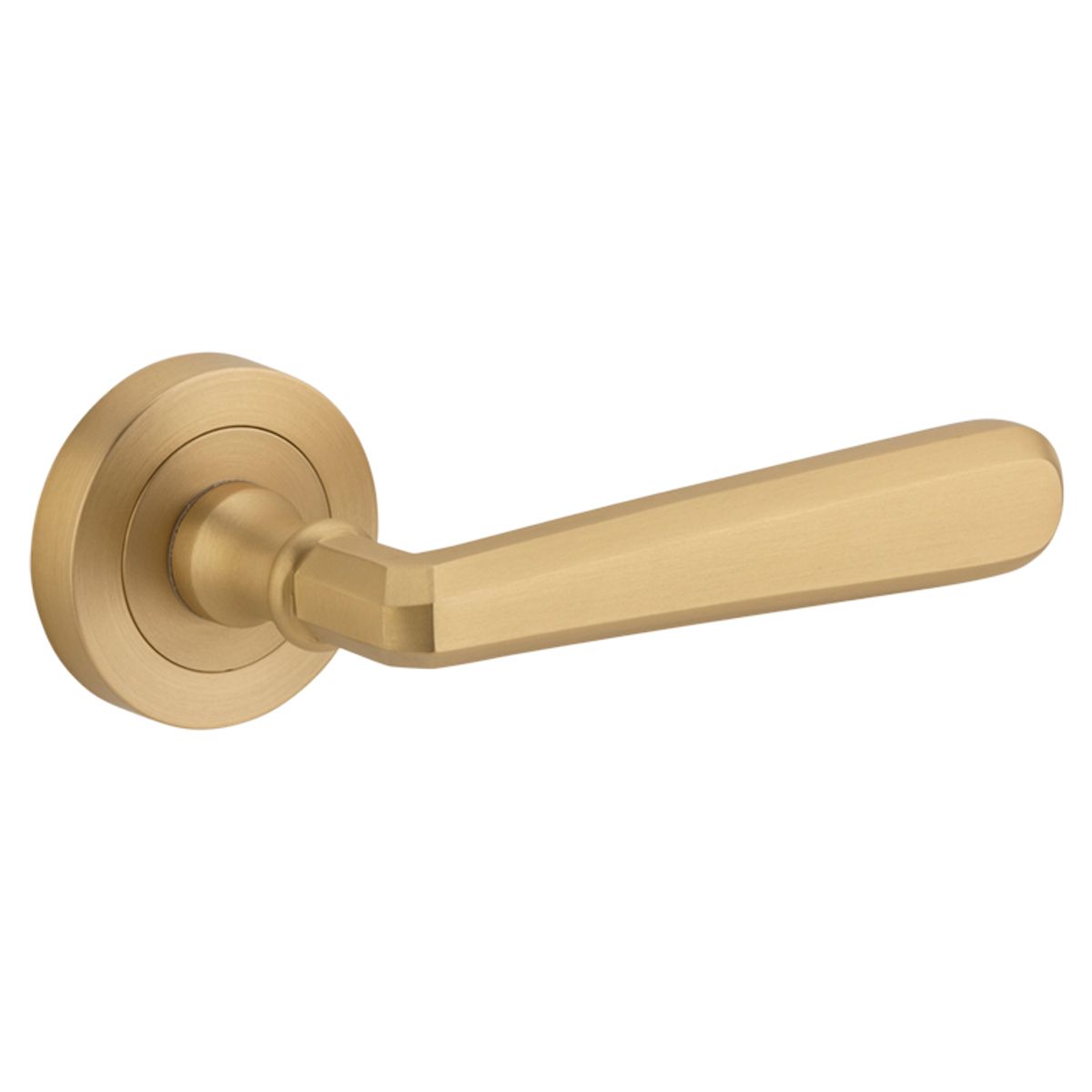 20806 - Copenhagen Lever - Round Rose - Brushed Brass - Passage