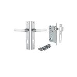 12360KENTR60KT - Osaka Lever - Rectangular Backplate Entrance Kit with High Security Lock - Brushed Chrome - Entrance