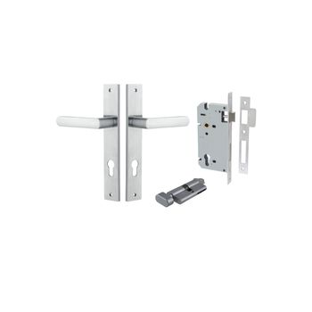 Osaka Lever - Rectangular Backplate Entrance Kit with High Security Lock