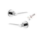 0364KPASS60 - Como Lever - Round Rose Passage Kit - Polished Chrome - Passage