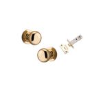 0200KPASS60 - Cambridge Knob - Round Rose Passage Kit - Polished Brass - Passage
