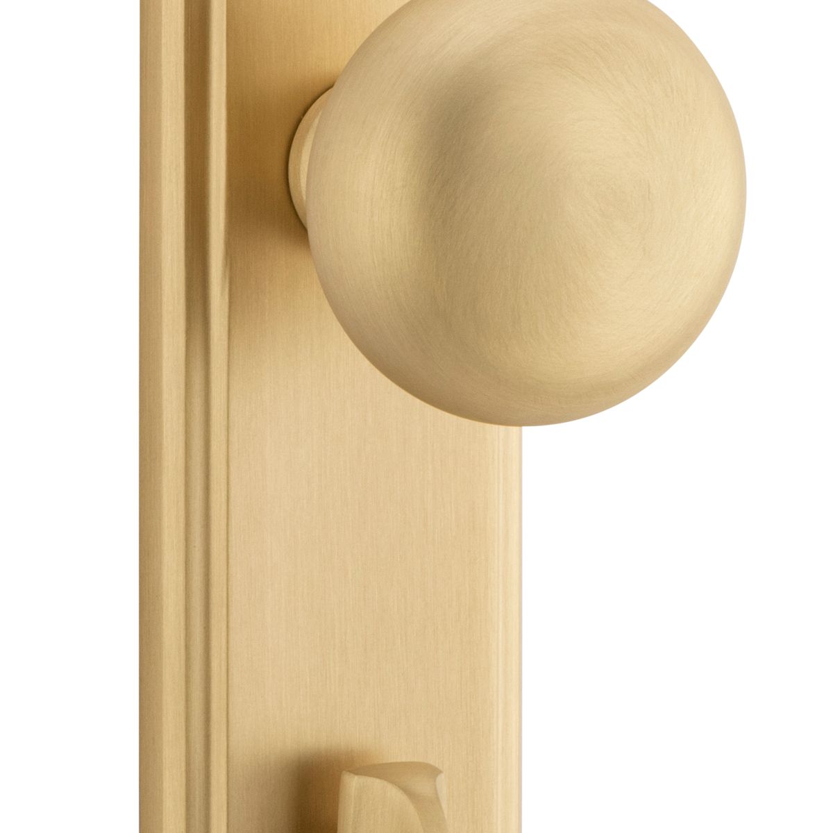 15340P85 - Cambridge Knob - Stepped Backplate - Brushed Brass - Privacy