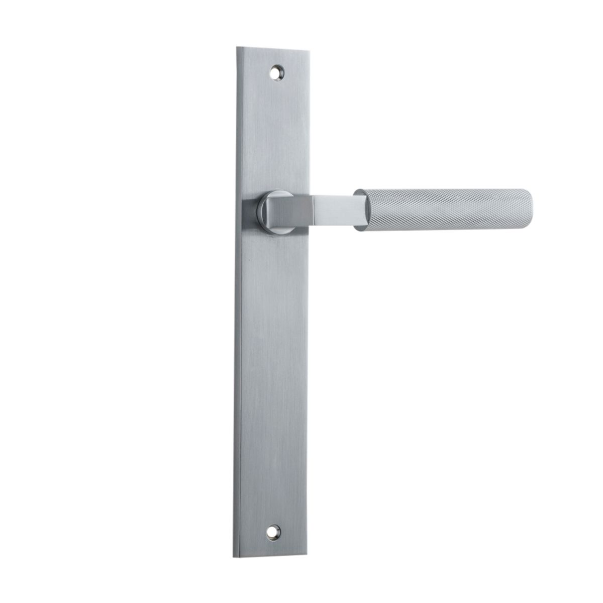 12252 - Brunswick Lever - Rectangular Backplate - Brushed Chrome - Passage