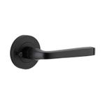 0323KIBPRIV60 - Annecy Lever - Round Rose (Inbuilt Privacy) - Matt Black - Privacy