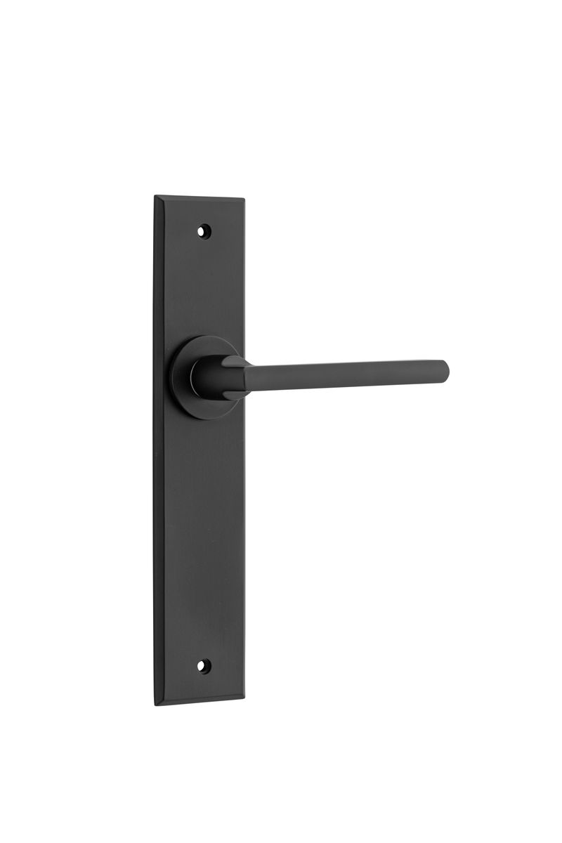 12782 - Baltimore Lever - Chamfered Backplate - Matt Black - Passage