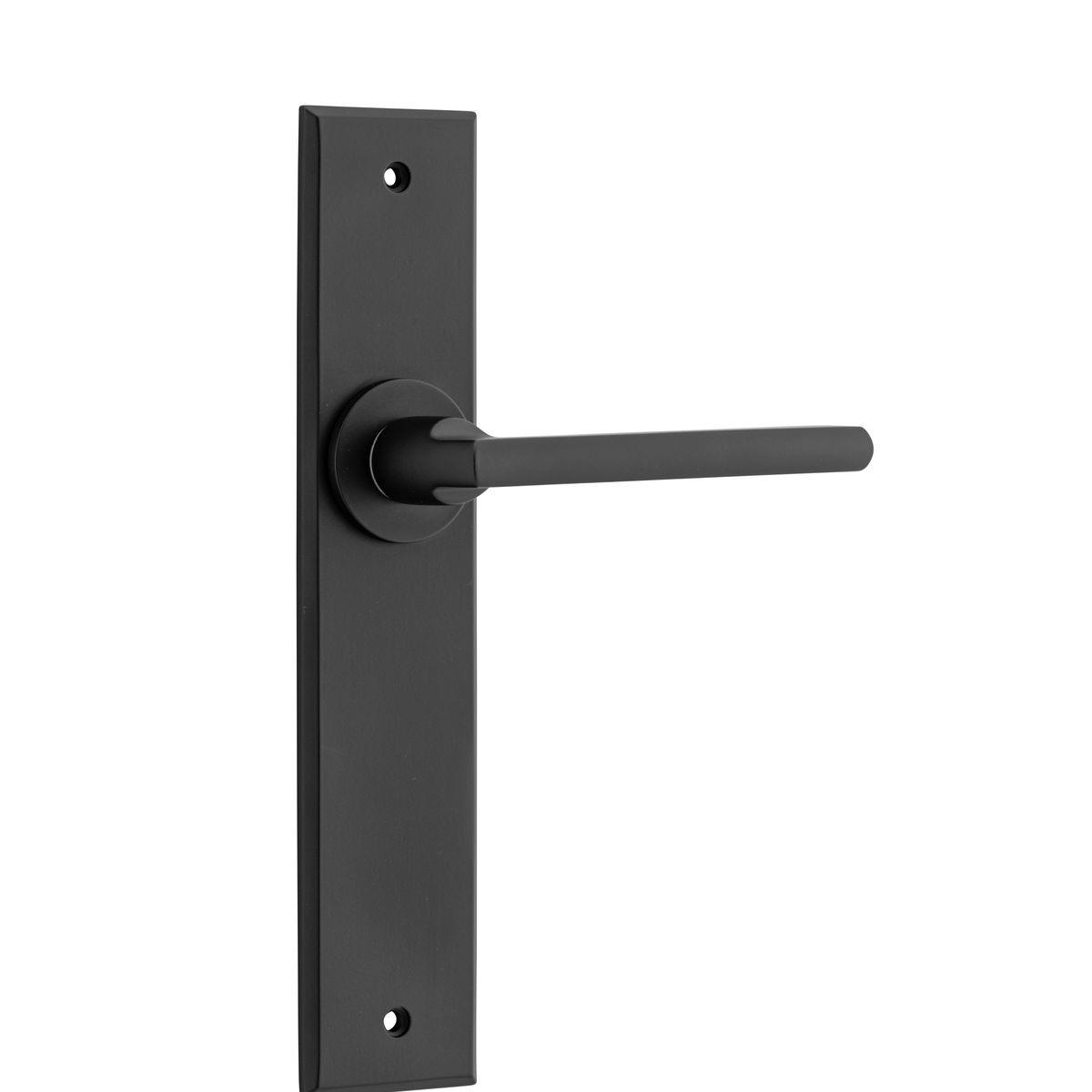 12782 - Baltimore Lever - Chamfered Backplate - Matt Black - Passage