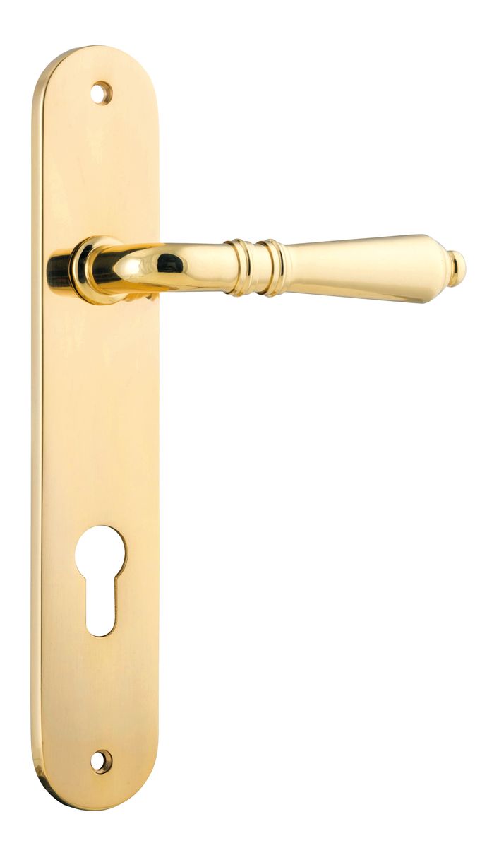 10224E85 - Sarlat Lever - Oval Backplate - Polished Brass - Entrance
