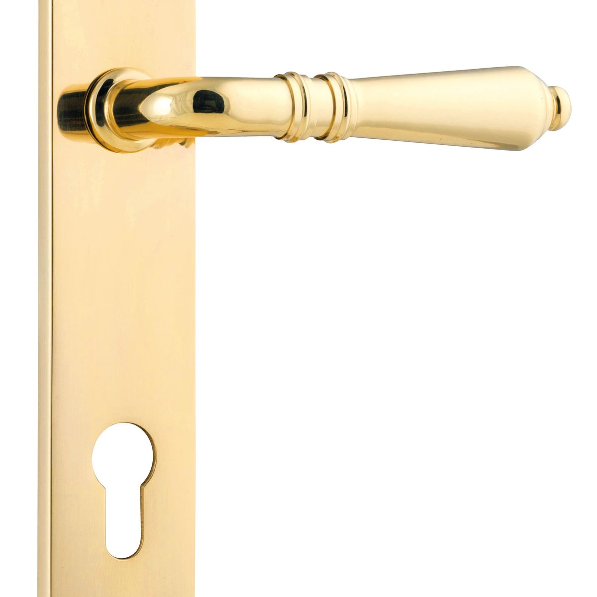 10224E85 - Sarlat Lever - Oval Backplate - Polished Brass - Entrance