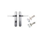 12232KPRIV60 - Annecy Lever - Oval Backplate Privacy Kit with Privacy Turn - Brushed Chrome - Privacy