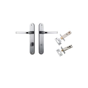 Annecy Lever - Oval Backplate Privacy Kit with Privacy Turn