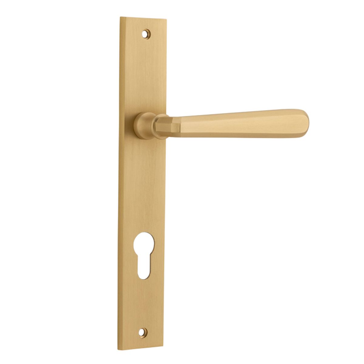 15372E85 - Copenhagen Lever - Rectangular Backplate - Brushed Brass - Entrance