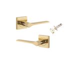 0430KPASS60 - Como Lever - Square Rose Passage Kit - Polished Brass - Passage