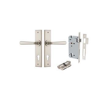 Copenhagen Lever - Chamfered Backplate Entrance Kit with High Security Lock