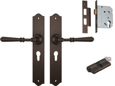 Reims Lever - Long Backplate Entrance Set with High Security Lock
