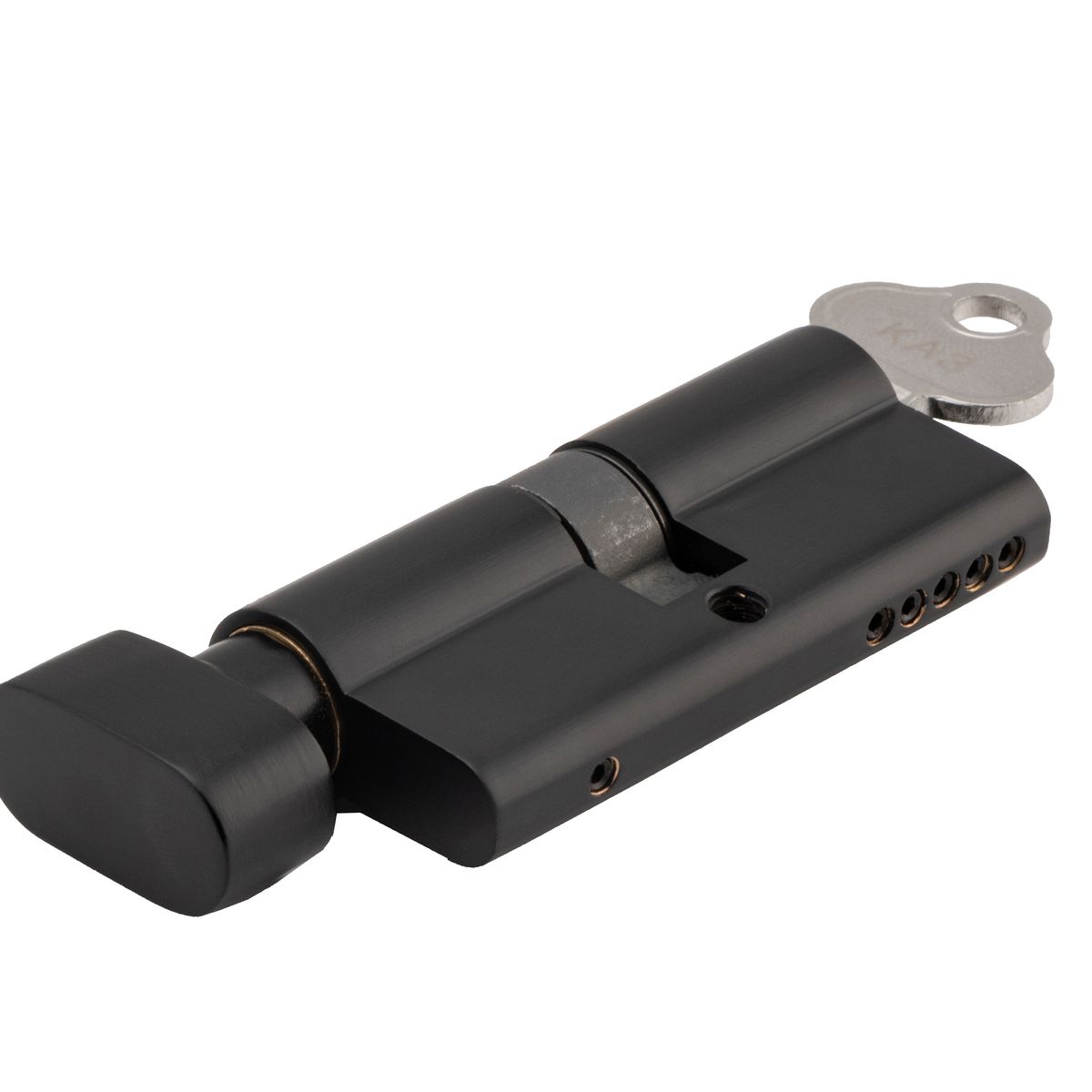 21613 - Euro Cylinder Key/Thumb 5 Pin - Matt Black - Entrance
