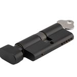 21613 - Euro Cylinder Key/Thumb 5 Pin - Matt Black - Entrance