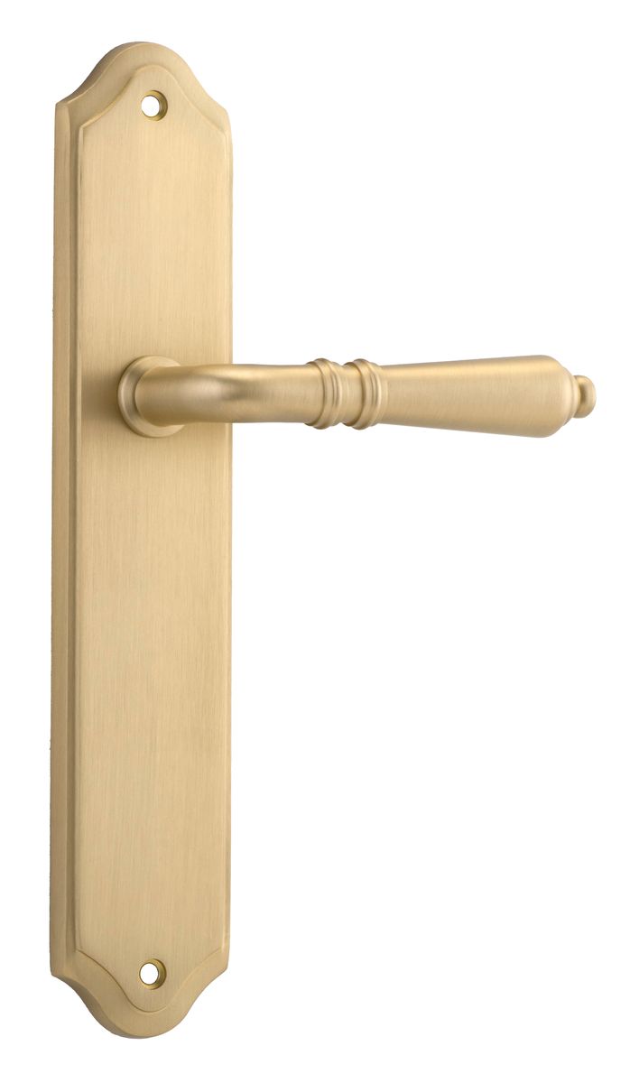 15212 - Sarlat Lever - Shouldered Backplate - Brushed Brass - Passage