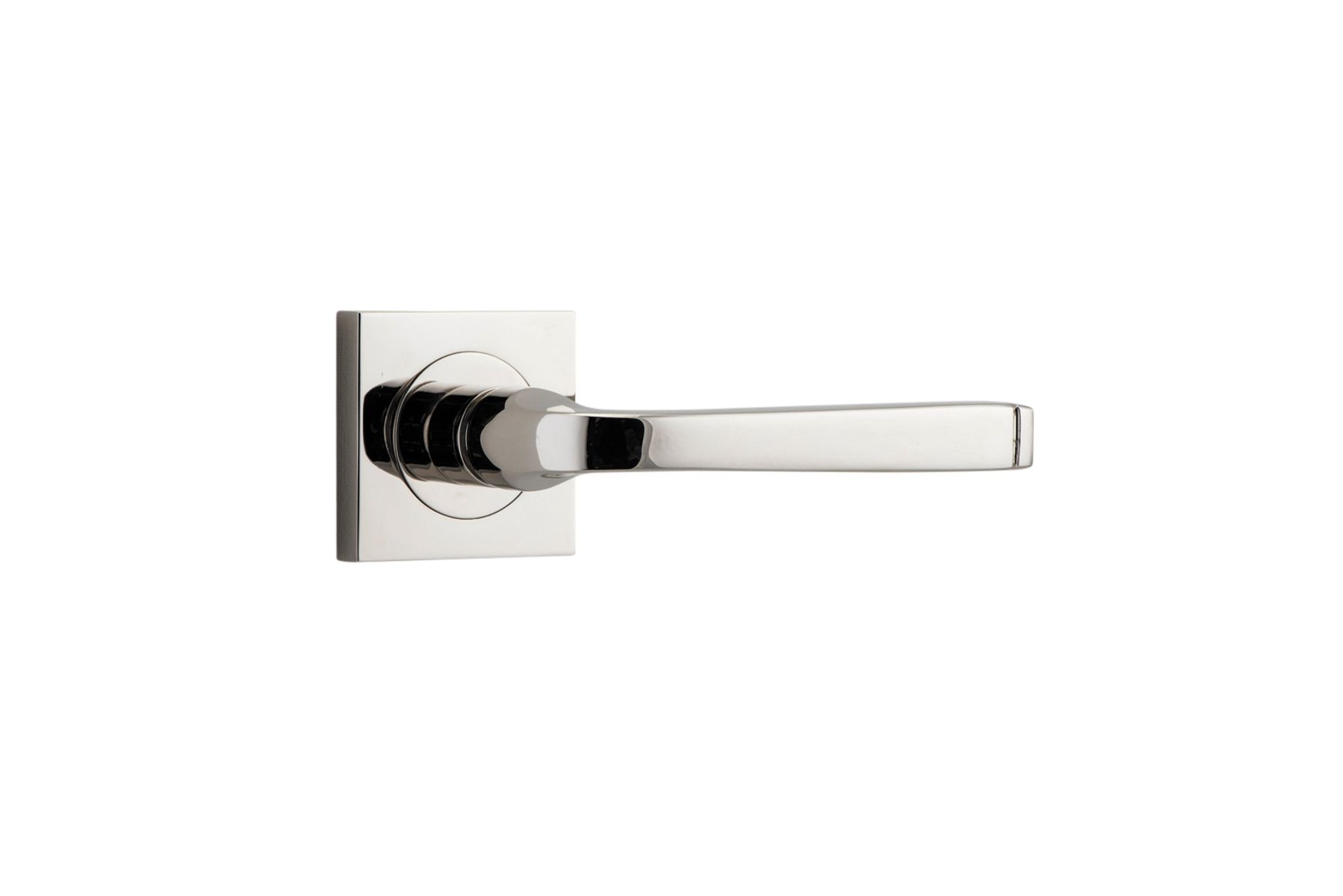 0398 - Annecy Lever - Square Rose - Polished Nickel - Passage