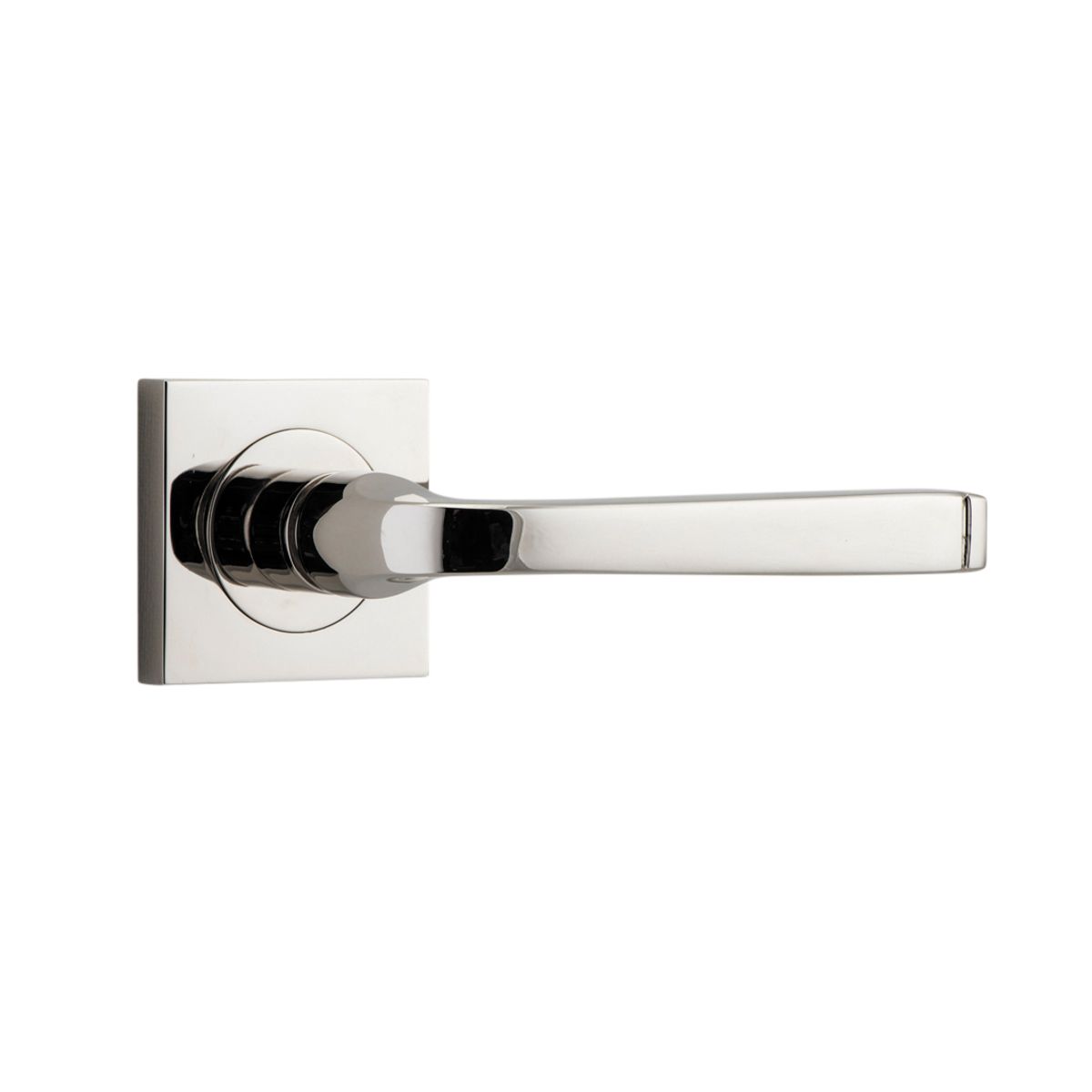 0398 - Annecy Lever - Square Rose - Polished Nickel - Passage