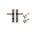 10784KPRIV60 - Bronte Lever - Chamfered Backplate Privacy Kit with Privacy Turn - Signature Brass - Privacy