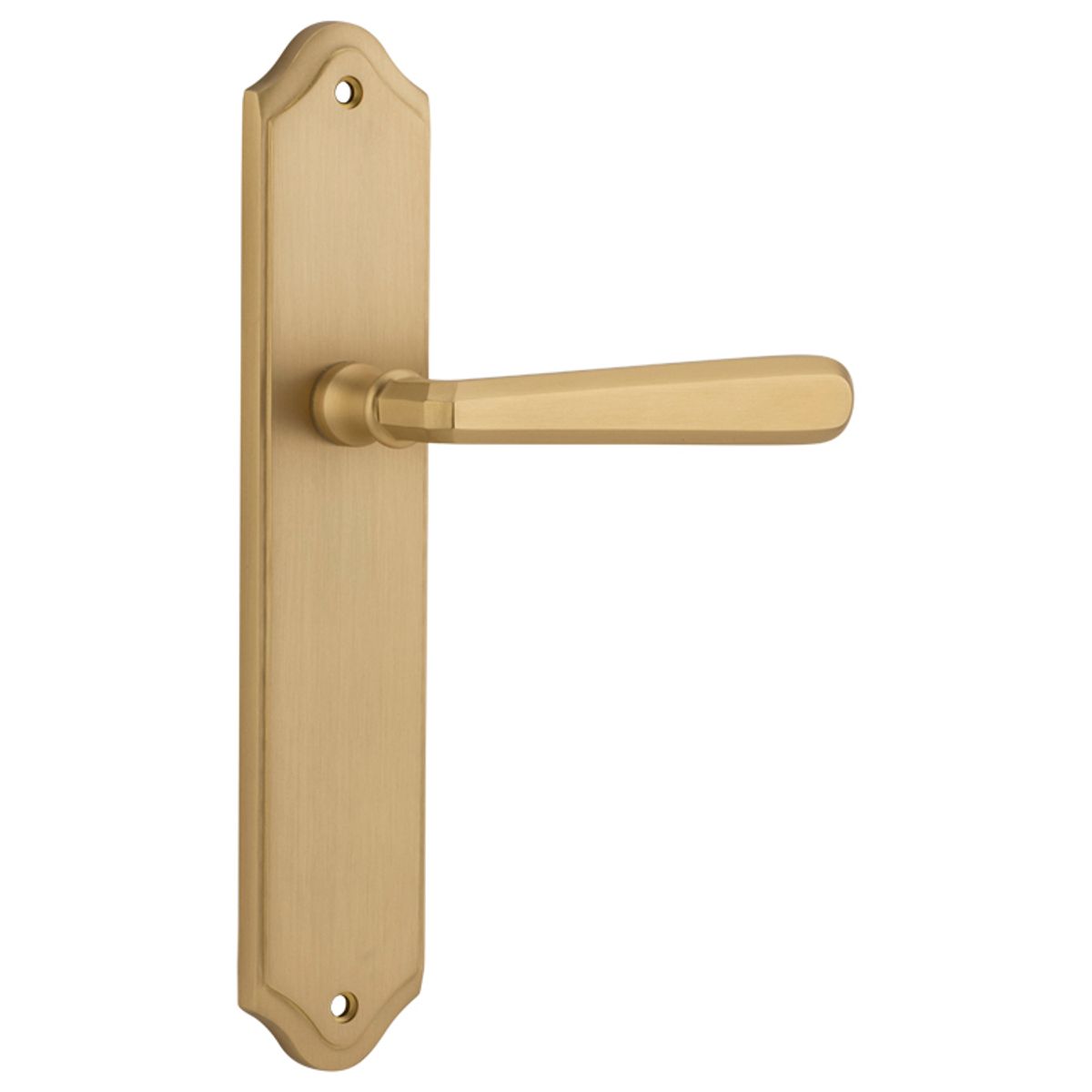 15374 - Copenhagen Lever - Shouldered Backplate - Brushed Brass - Passage