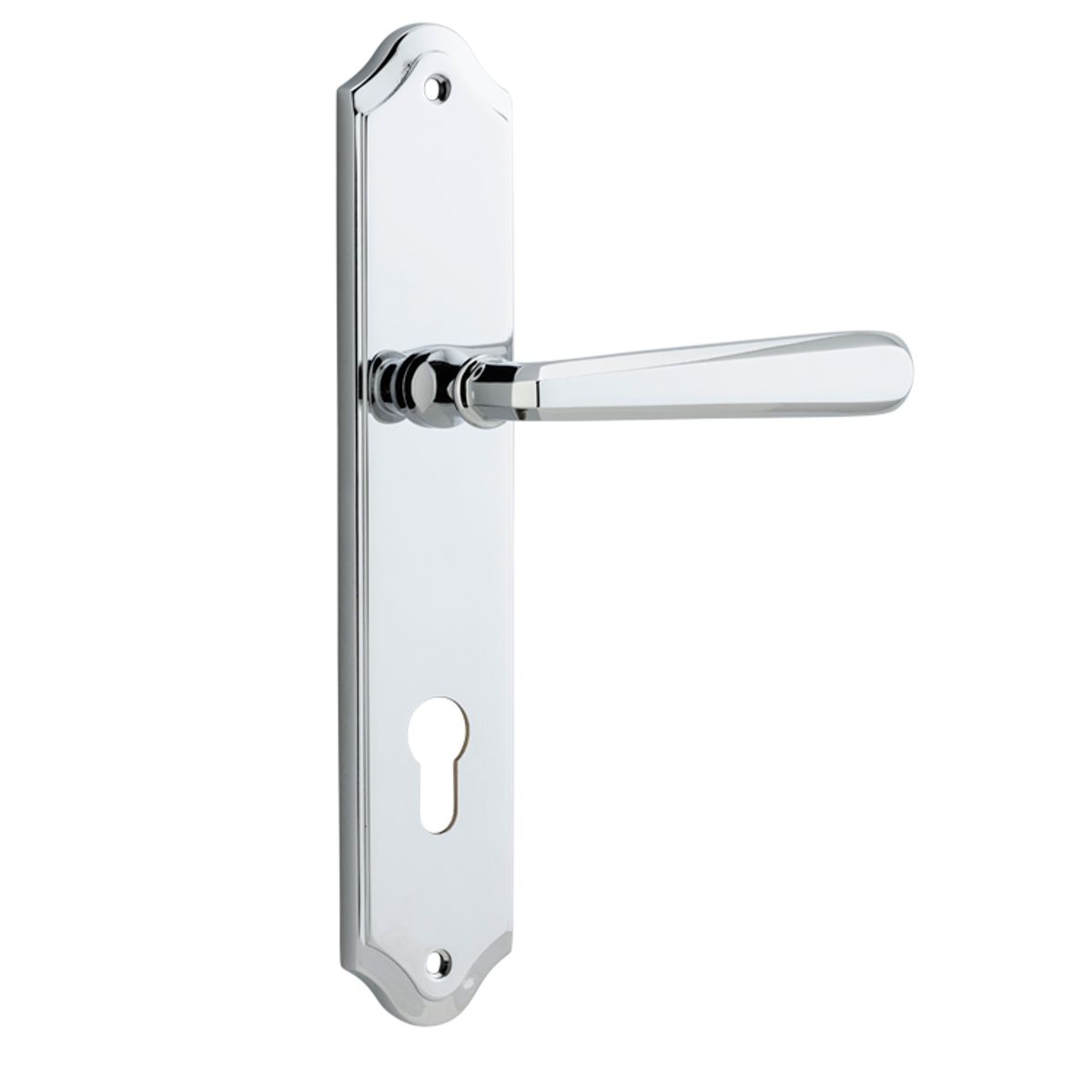 11874E85 - Copenhagen Lever - Shouldered Backplate - Polished Chrome - Entrance