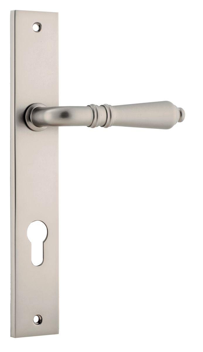 14700E85 - Sarlat Lever - Rectangular Backplate - Satin Nickel - Entrance