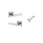 0409KIBPRIV60 - Bronte Lever - Square Rose Privacy Kit (Inbuilt Privacy) - Satin Nickel - Privacy