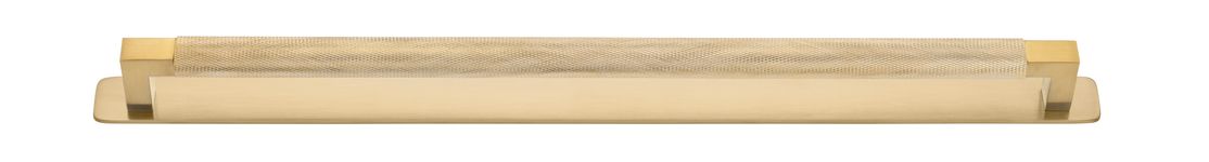 22140B - Brunswick Cabinet Pull with Backplate  - CTC450mm - Brushed Gold PVD