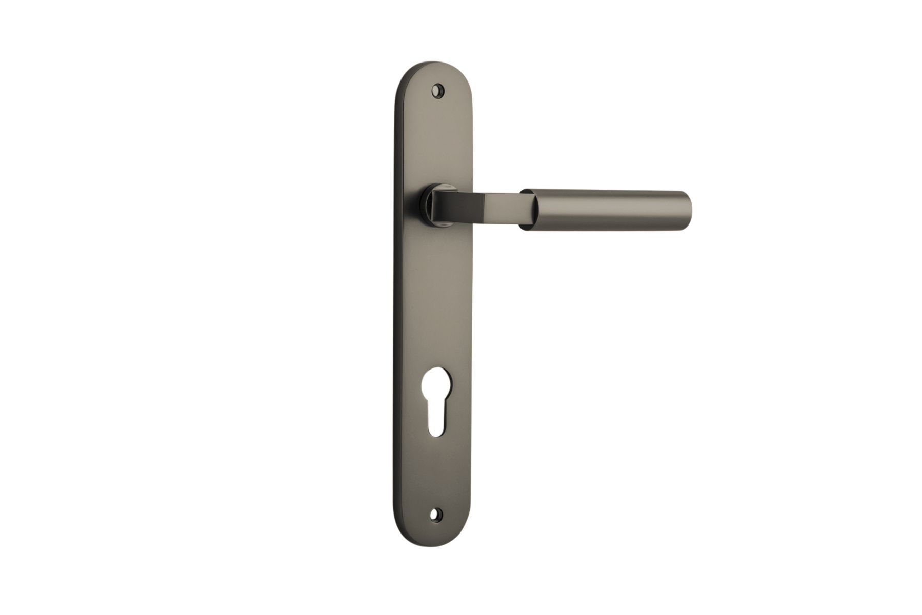 16866E85 - Berlin Lever - Oval Backplate - Graphite PVD - Entrance