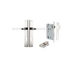 14208KENTR60KK - Annecy Lever - Rectangular Backplate Entrance Kit with High Security Lock - Polished Nickel - Entrance