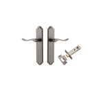 13922KPASS60 - Stirling Lever - Shouldered Backplate Passage Kit - Distressed Nickel - Passage