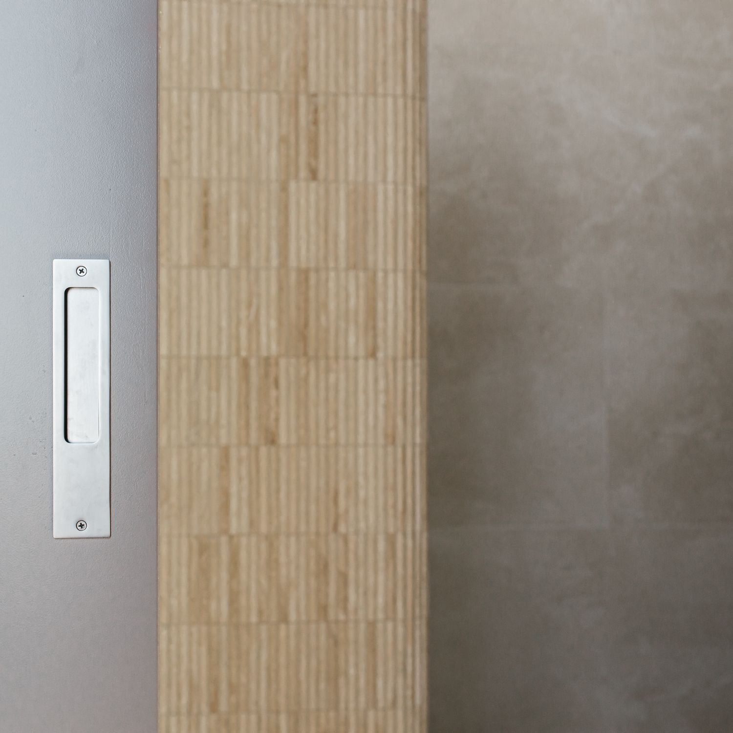 21411E - Rectangular Sliding Door Pull Entrance Kit with High Security Lock - Signature Brass - Entrance