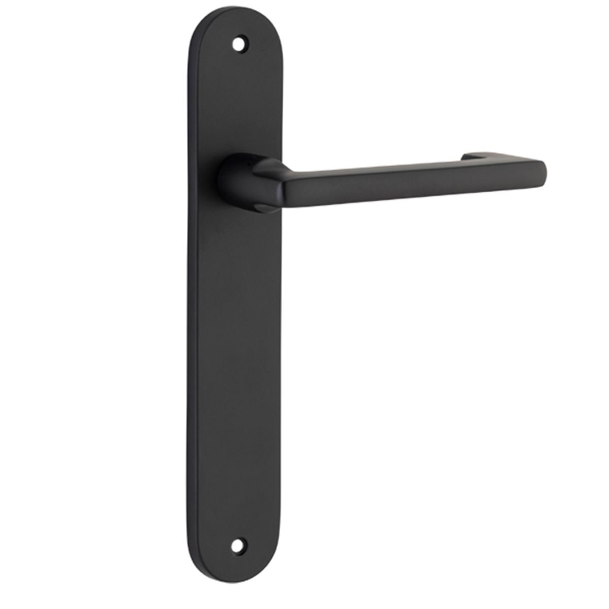 12852 - Baltimore Return Lever - Oval Backplate - Matt Black - Passage