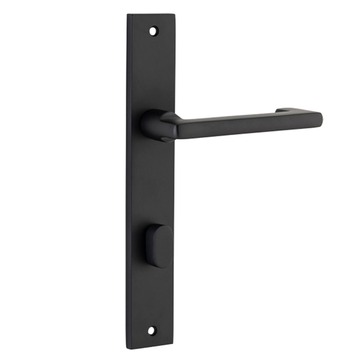 12848P85 - Baltimore Return Lever - Rectangular Backplate - Matt Black - Privacy