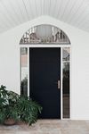 15270E85 - Como Lever - Oval Backplate - Brushed Brass - Entrance