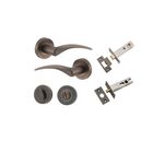 9221KPRIV60 - Oxford Lever - Round Rose Privacy Kit with Separate Privacy Turn - Signature Brass - Privacy