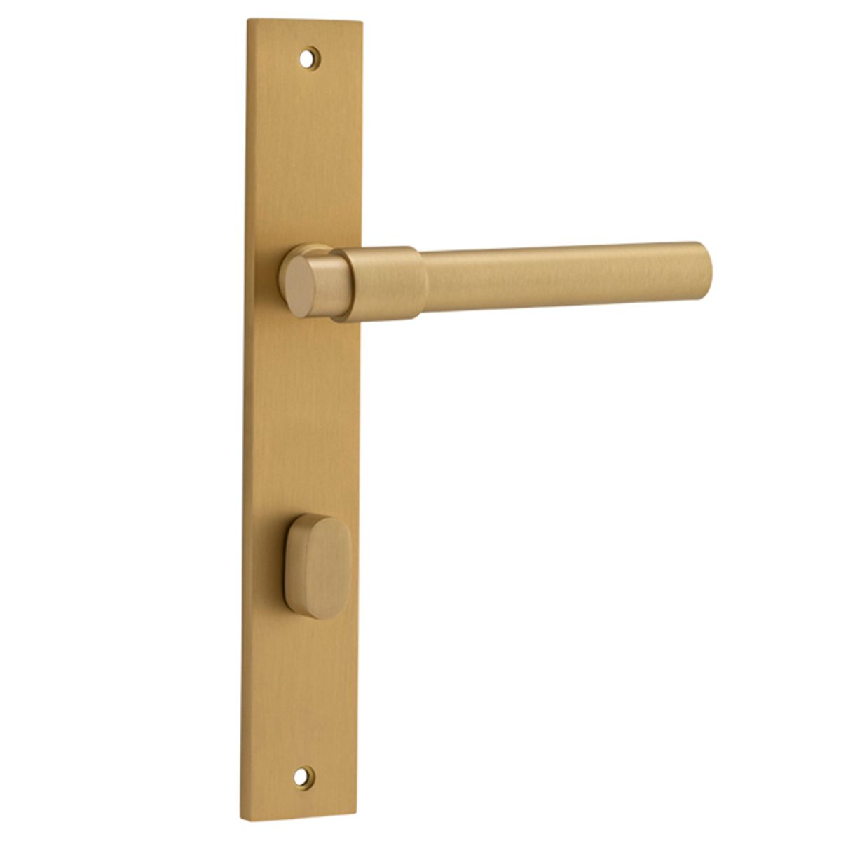 15396P85 - Helsinki Lever - Rectangular Backplate - Brushed Brass - Privacy