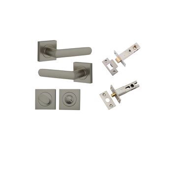 Osaka Lever - Square Rose Privacy Kit with Separate Privacy Turn