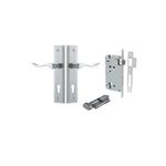 12426KENTR60KT - Stirling Lever - Stepped Backplate Entrance Kit with High Security Lock - Brushed Chrome - Entrance