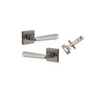 21197KIBPRIV60 - Copenhagen Lever - Square Rose (Inbuilt Privacy) - Distressed Nickel - Privacy