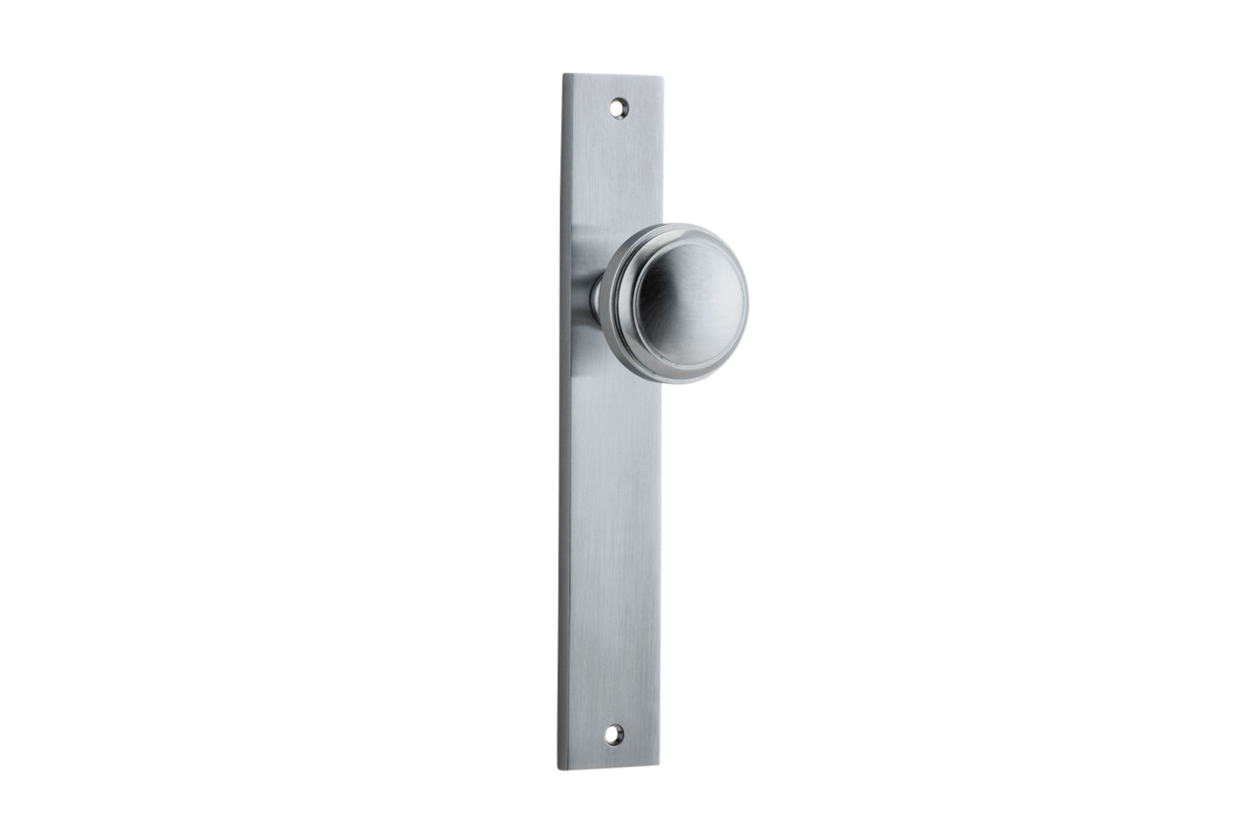 12320 - Paddington Knob - Rectangular Backplate - Brushed Chrome - Passage