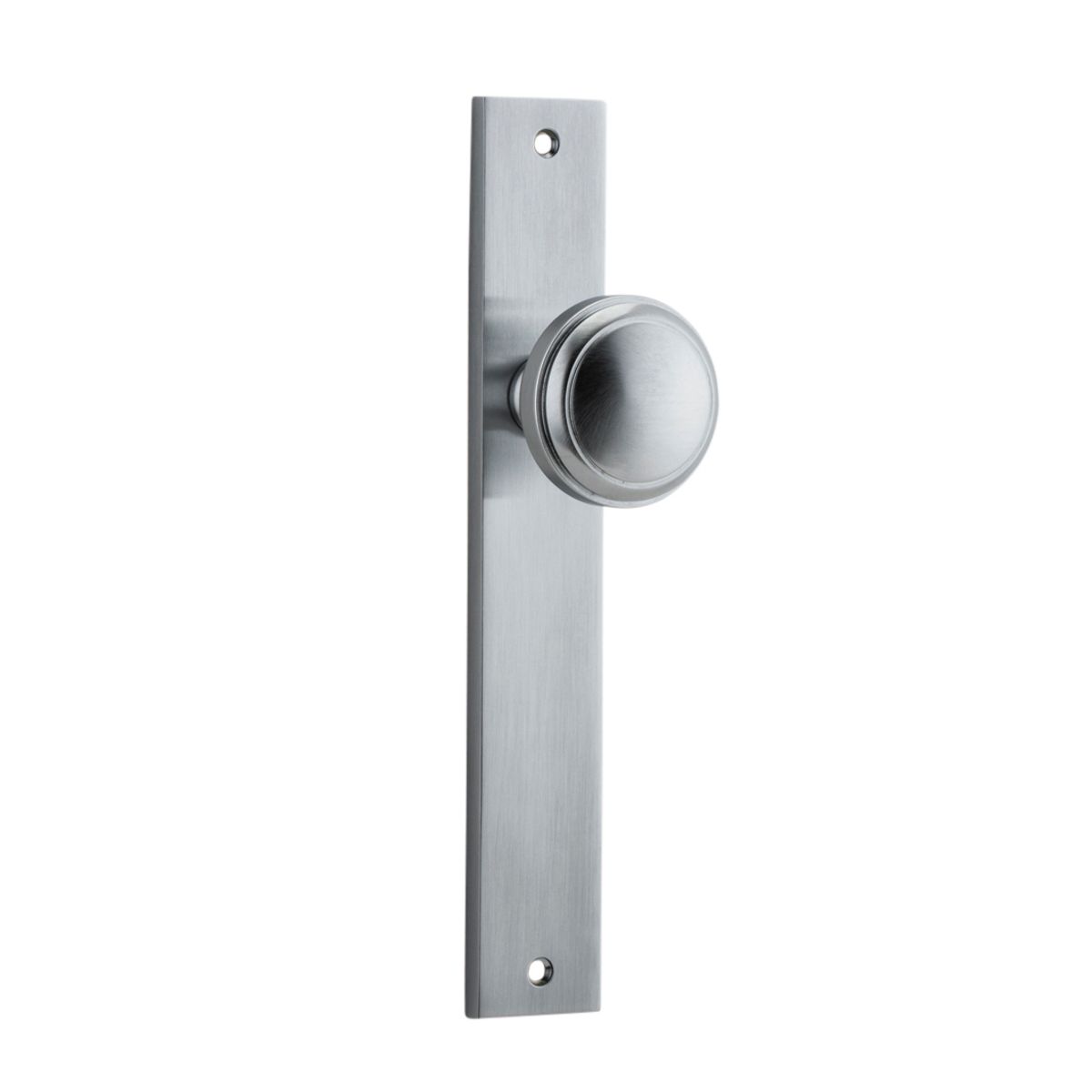 12320 - Paddington Knob - Rectangular Backplate - Brushed Chrome - Passage